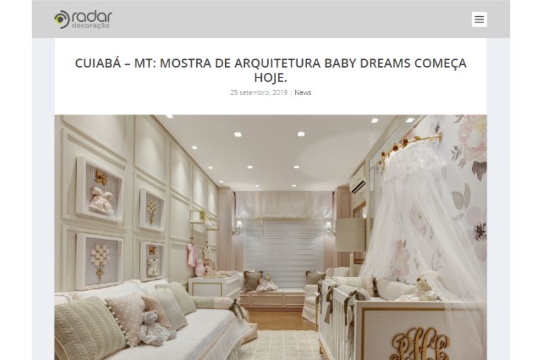 CUIABÁ – MT: MOSTRA DE ARQUITETURA BABY DREAMS COMEÇA HOJE.
