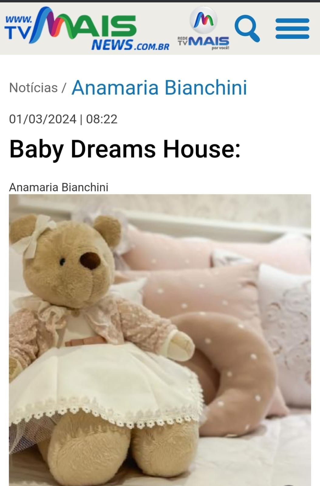 Baby Dreams Cuiabá House na Imprensa