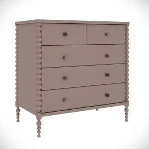 COMODA ART 5 GAVETAS ROSA