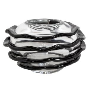 CRISTAL CACHEPOT SOHO II M NEW AMBAR