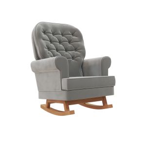 POLTRONA COMFORT VELUDO CINZA