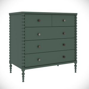 COMODA ART 5 GAVETAS VERDE