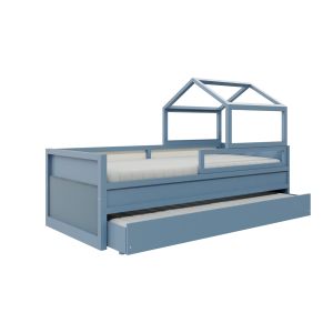 CAMA PAPAYA COM CASINHA AZUL SERENO