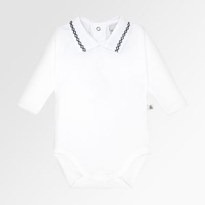 BODY CANELADO AZUL MARINHO